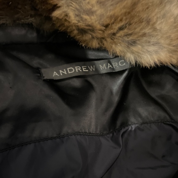 Andrew Marc winter goose down puffer with double fur hood and collar - Picture 2 of 7